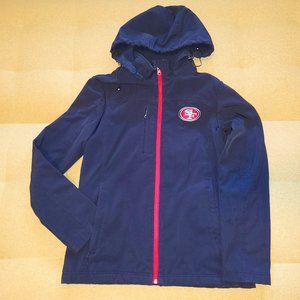 San Francisco 49ers Softshell Fleece Jacket w/ Rem Hood - Womens Small (SFN0012)